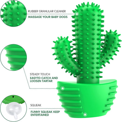 Squeaky Dog Toothbrush Toy for Aggressive Chewers