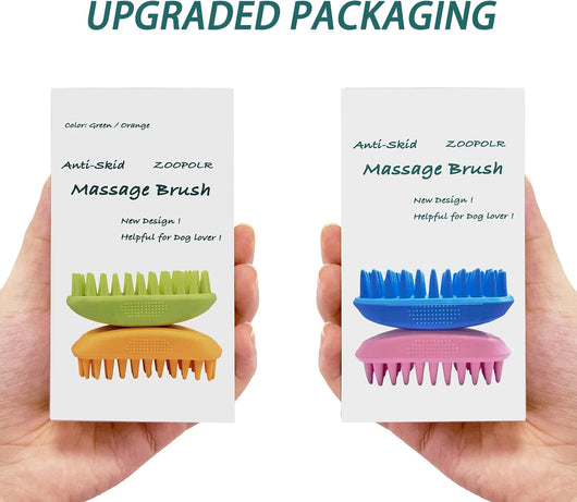 Silicone Pet Shampoo Massage Grooming Bath Brush