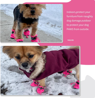 Dog Boots | Soft Fleece Anti-Slip Reflective Paw Shoes
