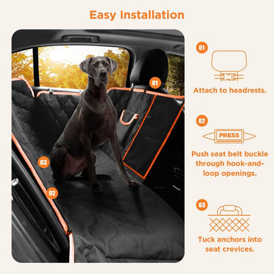 Waterproof Dog Car Seat Cover With Mesh Window