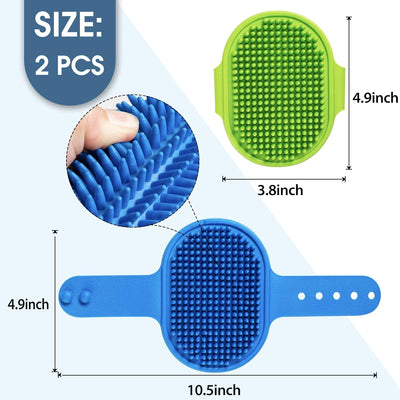 2-Pack Pet Grooming Massage Bath Brushes