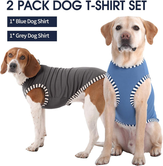 Large Dog Shirt 2 Pack | Cooling Sleeveless Tank Top for Big Breeds