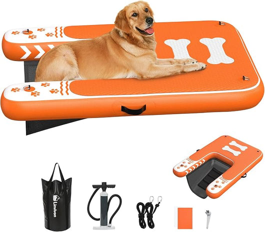 Inflatable Dog Boat Ramp for Safe Swimming