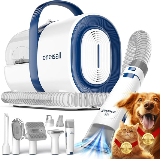 Dog grooming vacuum clipper nail grinder seven piece grooming kit