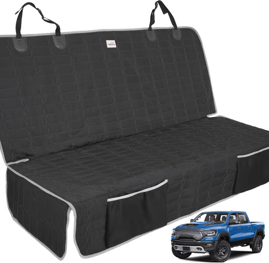 Waterproof dog car seat cover for truck back seat bench protector for Ford F150 Ram 1500 Silverado SUV pet travel cover