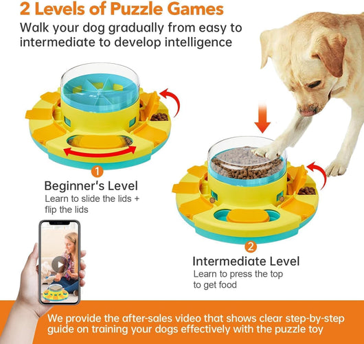 Interactive Dog Puzzle Feeder for Slower Eating