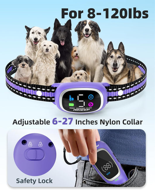 2-in-1 Dog Shock & Bark Collar with Remote I 3300FT Waterproof