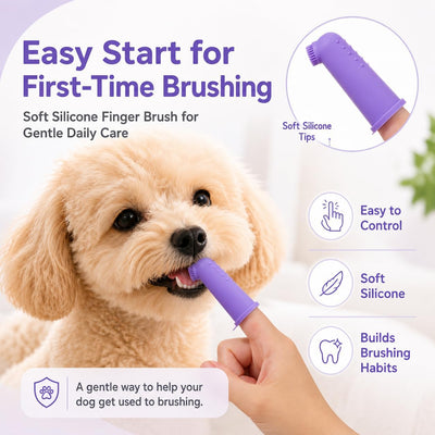 Small Dog Toothbrush Kit With Dental Toothpaste