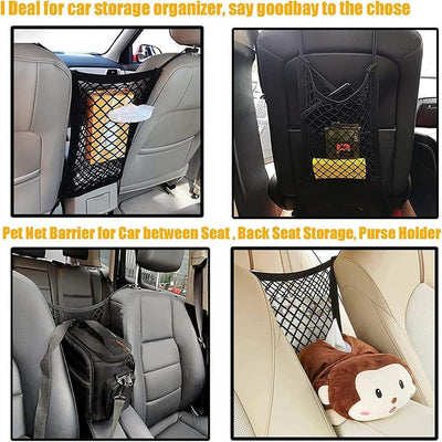 Stretchable Dog Car Safety Barrier Storage Organizer Net