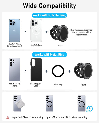 Magnetic Stroller Phone Holder With Adjustable Strap
