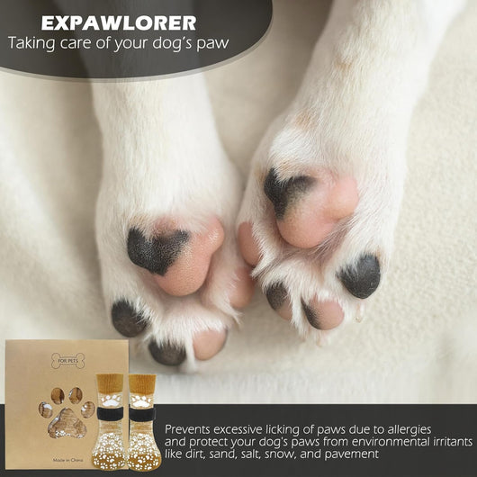 Anti-Slip Dog Boot Socks for Hardwood Floors