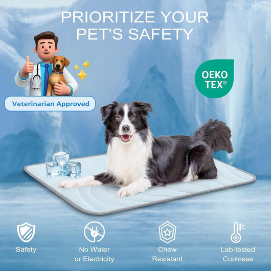 Cozyide 36"x23" Dog Cooling Mat I Reversible Washable