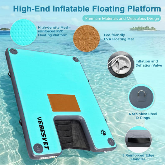 Inflatable Dog Ramp Floating Dock Safety Platform