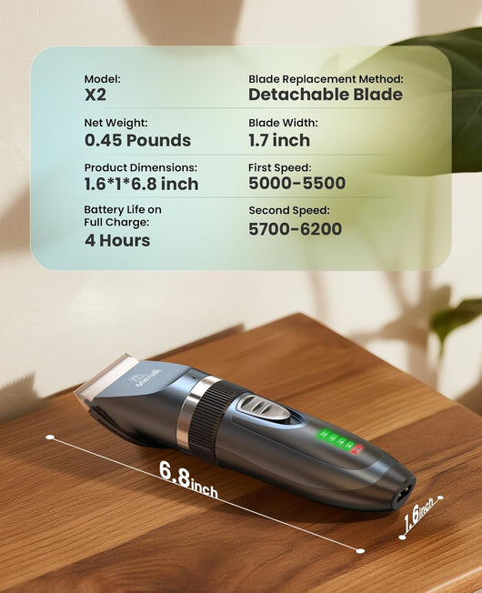 Quiet Pet Grooming Clipper Kit