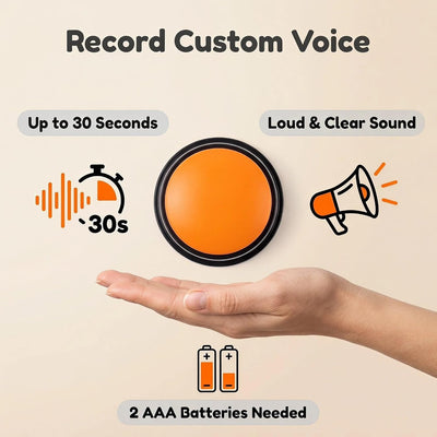 Eight-Color Recordable Dog Communication Buttons Training Set