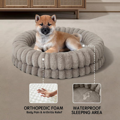 Calming Donut Dog Bed I Washable Plush