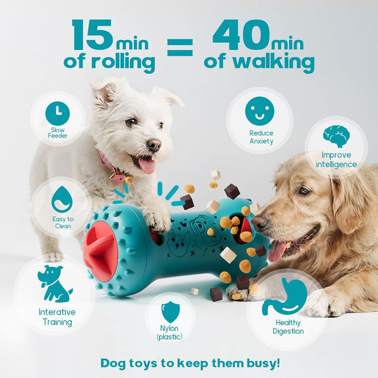 Interactive Treat Dispensing Roller for Bored Dogs