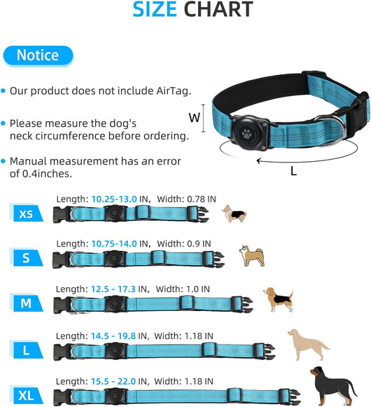 Waterproof AirTag Dog Collar