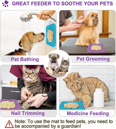 Dog Lick Mat 2-Pack with Suction Cups