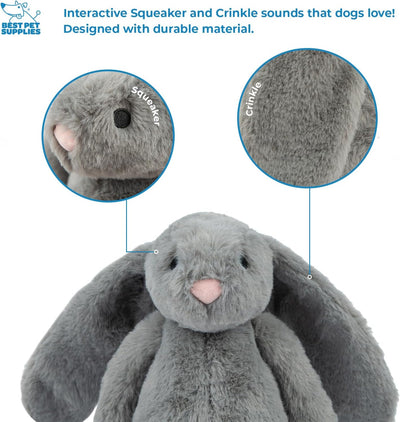 Squeaky Bunny Plush Dog Toy