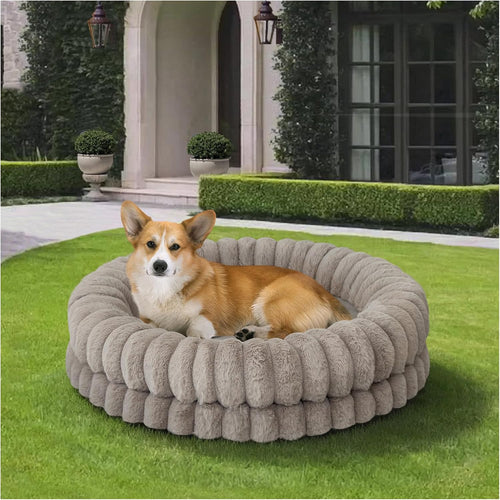 Calming Donut Dog Bed I Washable Plush