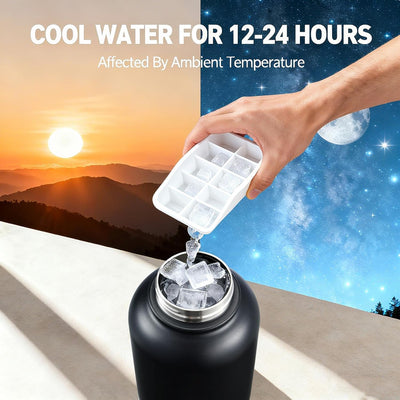 Insulated Shared Water Bottle With Dual Bowls