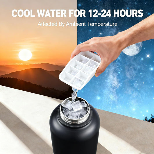 Insulated Shared Water Bottle With Dual Bowls
