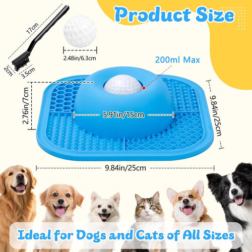 Slow Feeder Dog Bowl with Lick Mat