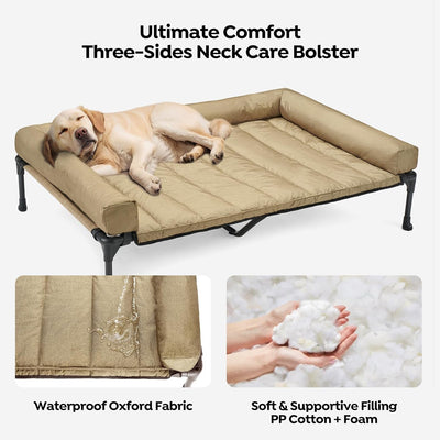 Veehoo Cooling Dog Mat With Bolster Cushion