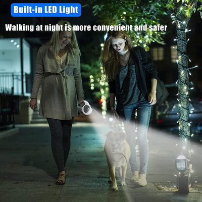 4-in-1 Retractable Dog Leash with LED Light