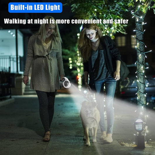 4-in-1 Retractable Dog Leash with LED Light