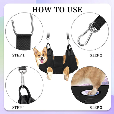 Small Dog Grooming Hammock Nail Clipping Kit