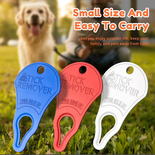 3-Pack Portable Tick Remover Keys for Dogs