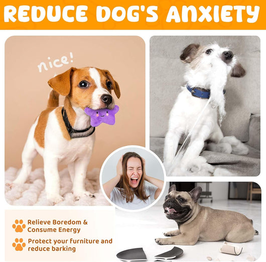 Squeaky Plush Puppy Toys 8-Pack