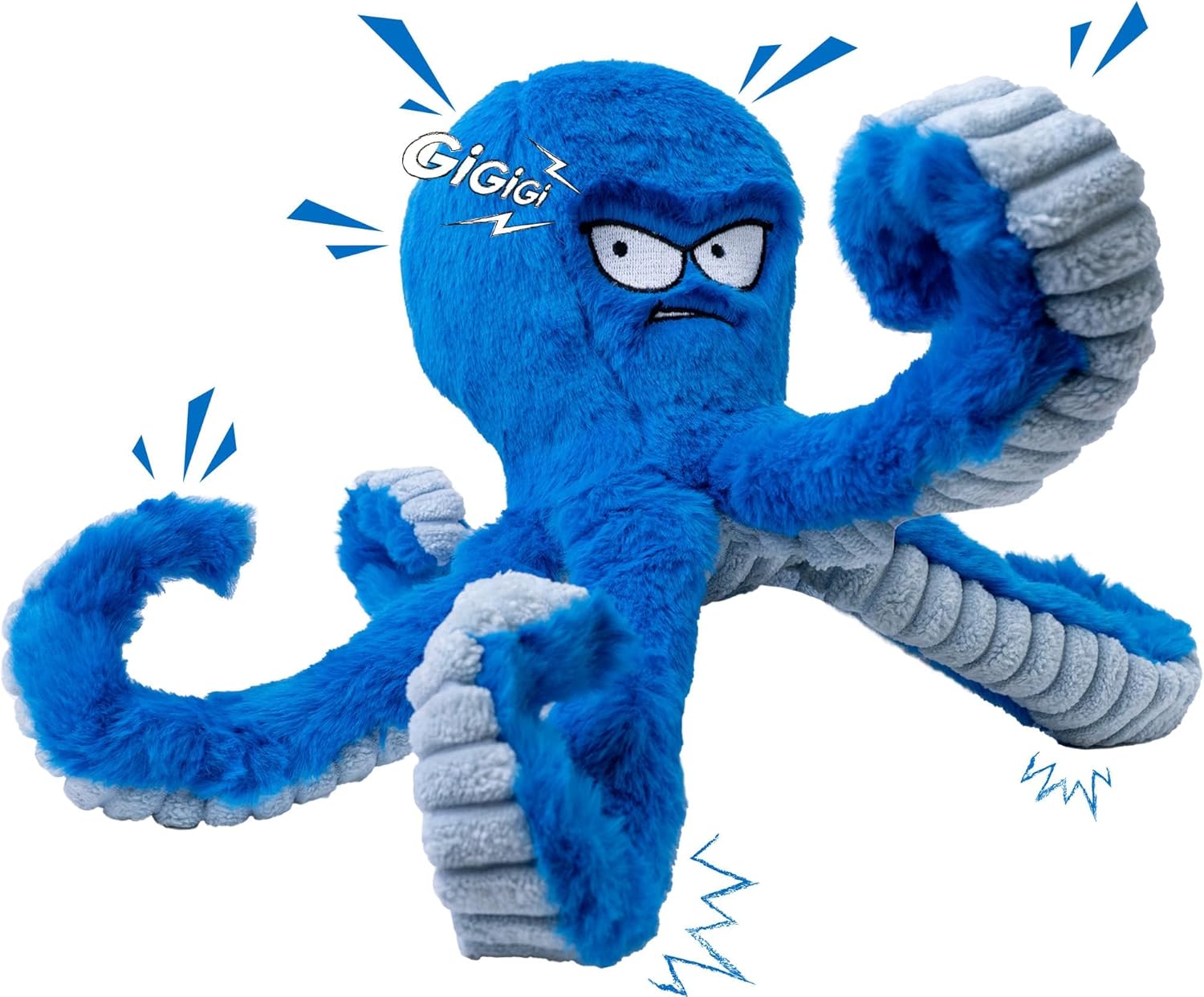 Durable Squeaky Octopus Plush Toy