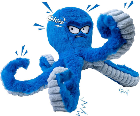 Durable Squeaky Octopus Plush Toy