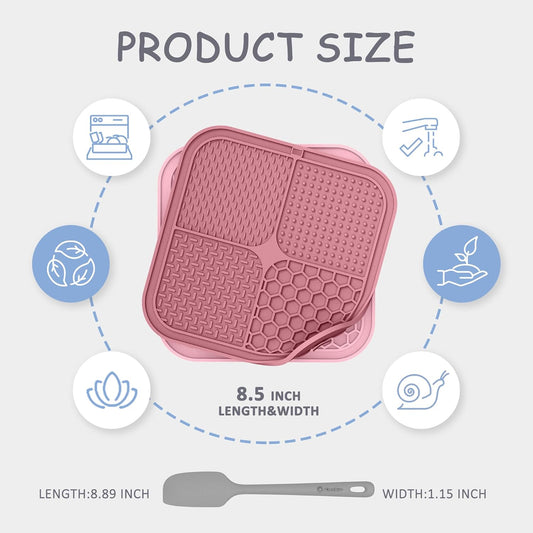 Dog Lick Mat 2-Pack with Suction Cups