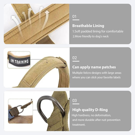 Tactical Nylon Dog Collar with Handle