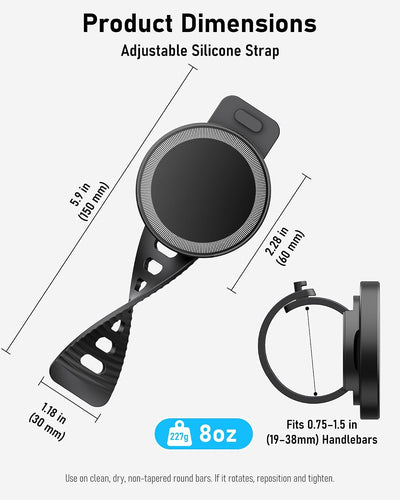 Magnetic Stroller Phone Holder With Adjustable Strap