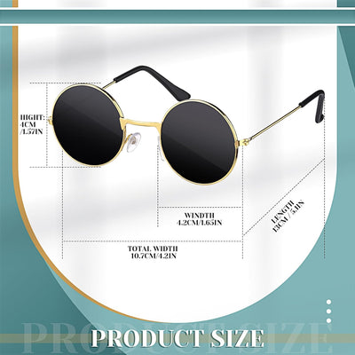 Dog Sunglasses Retro Round Metal Style
