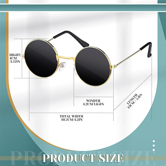 Dog Sunglasses Retro Round Metal Style