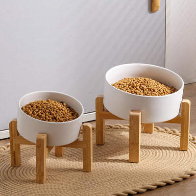 White Ceramic Dog Bowl I for Small/Medium Breeds