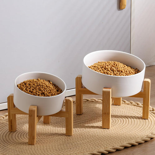 White Ceramic Dog Bowl I for Small/Medium Breeds
