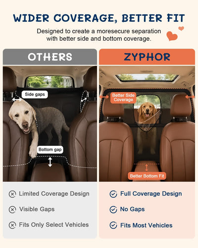 Dog Car Barrier Mesh Divider Travel Safety