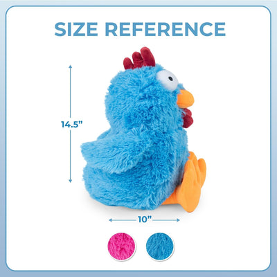 Squeaky Crinkle Chicken Dog Toy