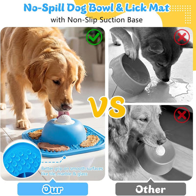 Slow Feeder Dog Bowl with Lick Mat