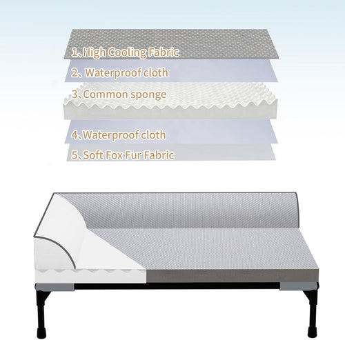Cooling Dog Bed I Elevated Orthopedic Pet Bed
