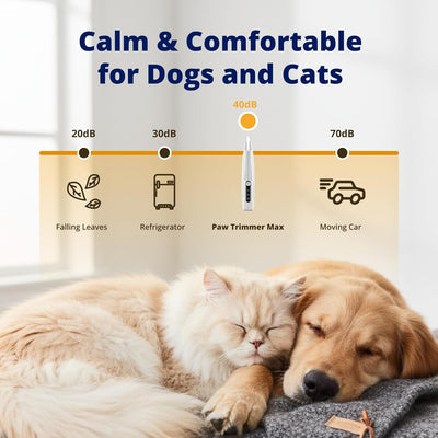 Silent Cordless Pet Paw Trimmer With Light