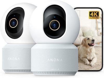 4K smart dog camera with 360 degree pan and automatic pet tracking