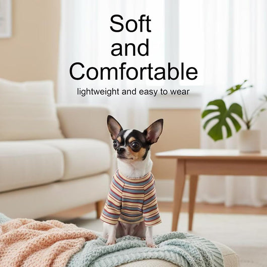 Stylish Striped Dog Shirt | Breathable Pet Apparel
